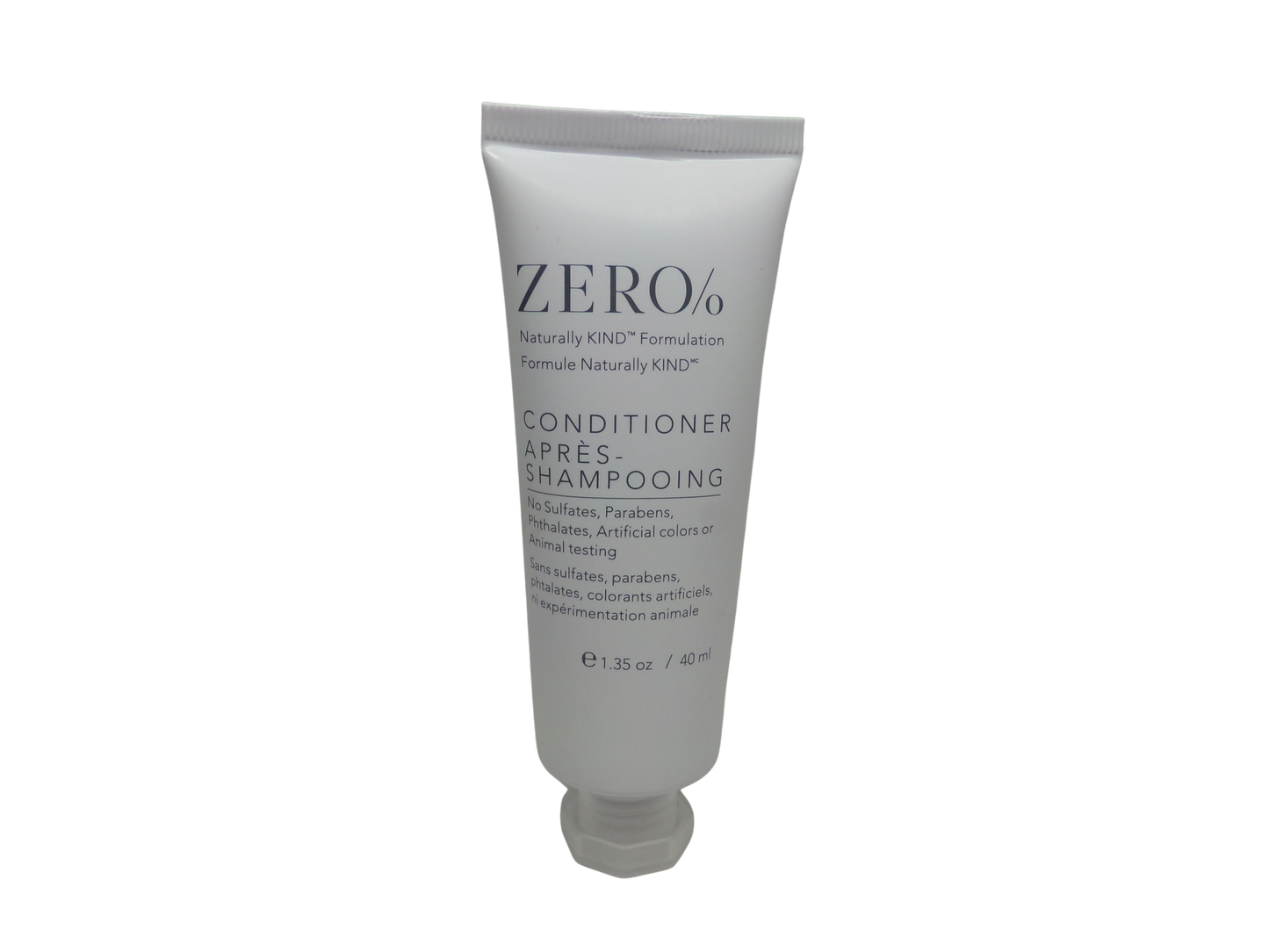 Zero% Shampoo and Conditioner lot of 18 (9 of each) 1.35oz Bottles