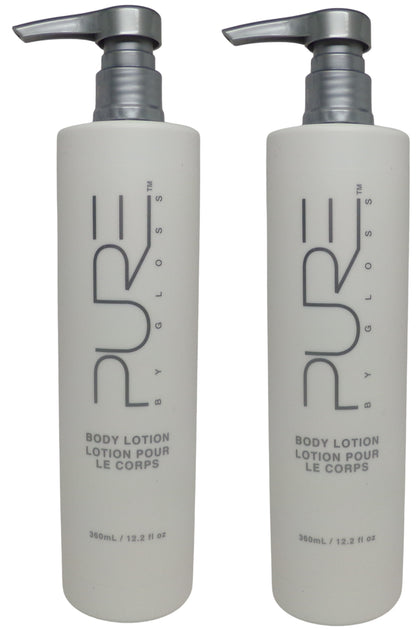 PURE by Gloss Body Lotion Lot of two 12.2oz Bottles