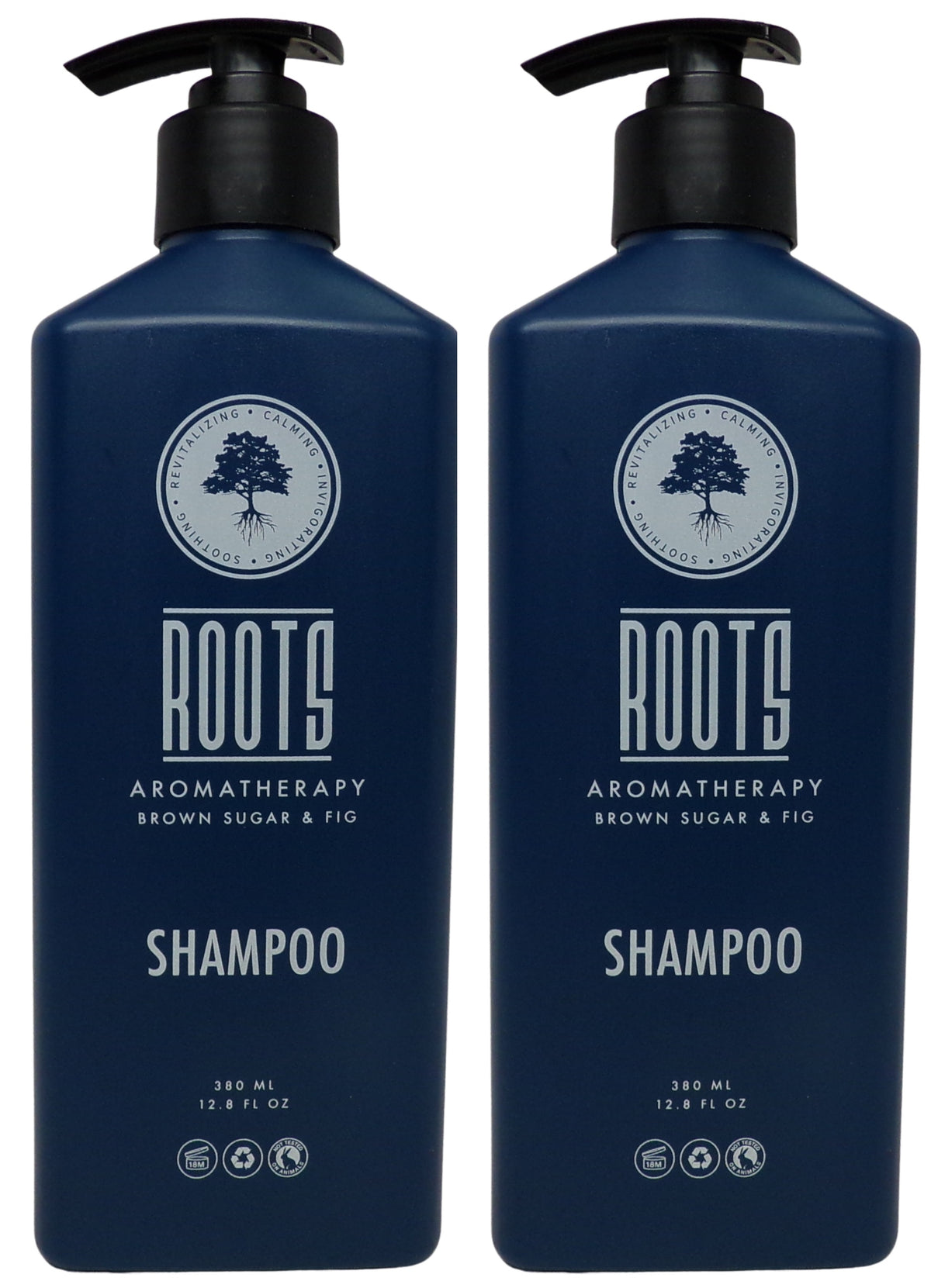 Roots Aromatherapy Brown Sugar & Fig Shampoo Lot of two 12.17oz