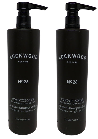 Lockwood New York No. 26 Rosemary Geranium Conditioner Lot of Two (15oz)