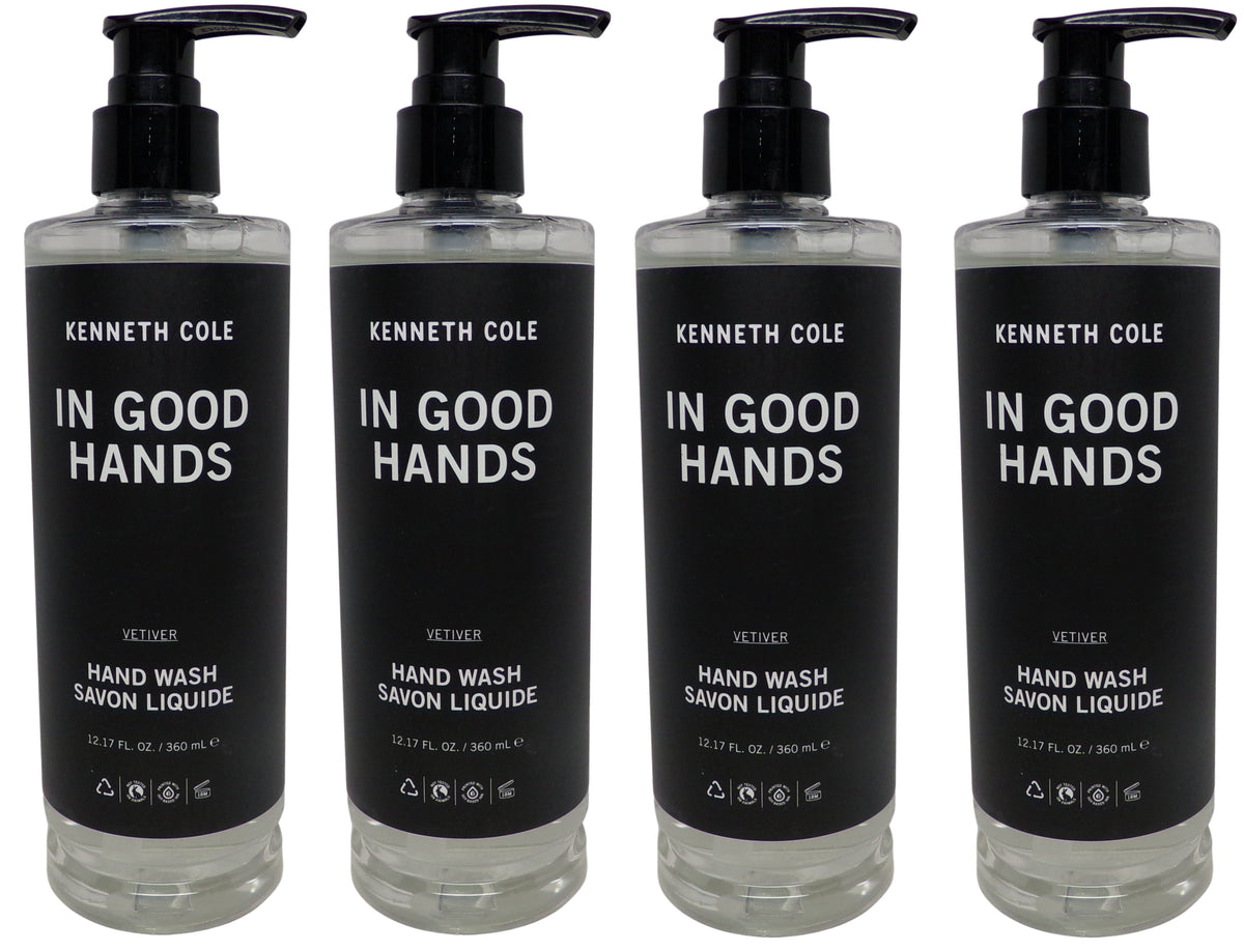 Kenneth Cole In Good Hands Vetiver Hand Wash Lot of 4 each 12.8oz Bottles