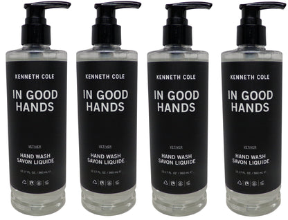 Kenneth Cole In Good Hands Vetiver Hand Wash Lot of 4 each 12.8oz Bottles
