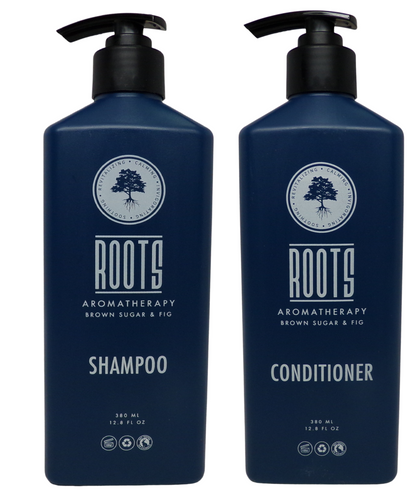 Roots Aromatherapy Brown Sugar & Fig Shampoo and Conditioner (12.8oz)