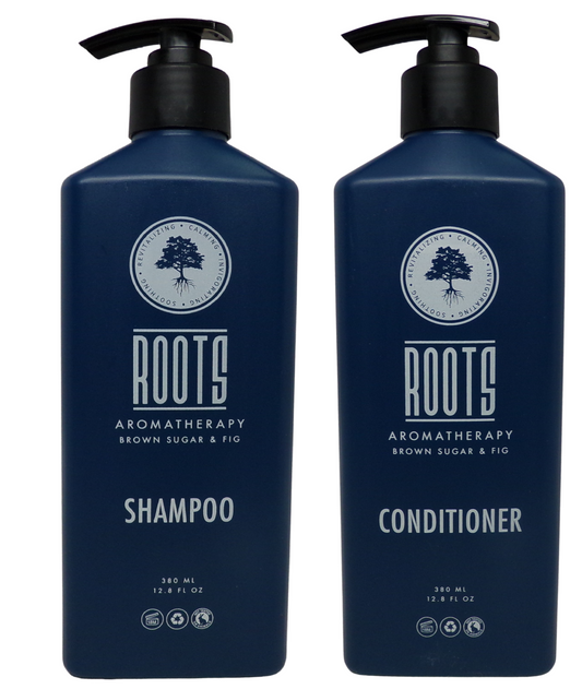 Roots Aromatherapy Brown Sugar & Fig Shampoo and Conditioner (12.8oz)