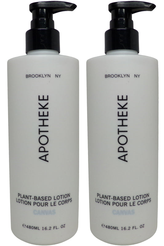 Apotheke Canvas Body Lotion Lot of Two 16.2oz Pump Bottles
