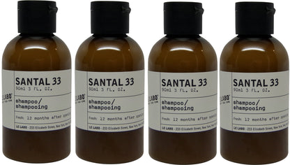 Le Labo Santal 33 Shampoo lot of 4 each 3oz bottles. Total of 12oz