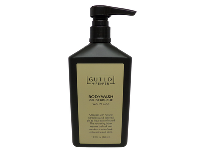Gilchrist & Soames Guild and Pepper Warm Oak Body Wash Pump Bottle 12oz lot of 4