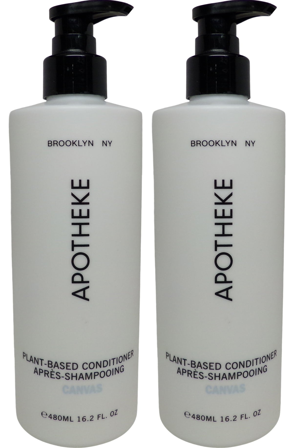 Apotheke Canvas Conditioner Lot of Two 16.2oz Pump Bottles