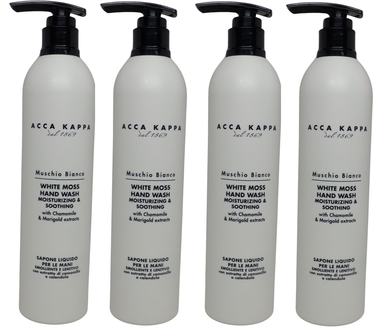 Acca Kappa White Moss Hand Wash 4 Pack (10oz Each, Total 40oz)