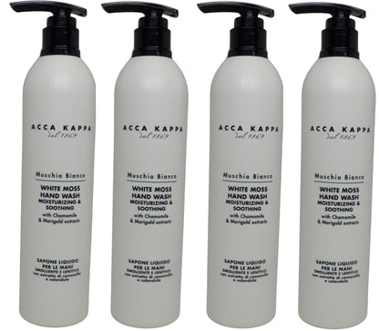 Acca Kappa White Moss Hand Wash 4 Pack (10oz Each, Total 40oz)