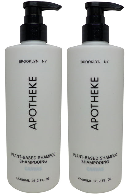 Apotheke Canvas Shampoo Lot of Two 16.2oz Pump Bottles