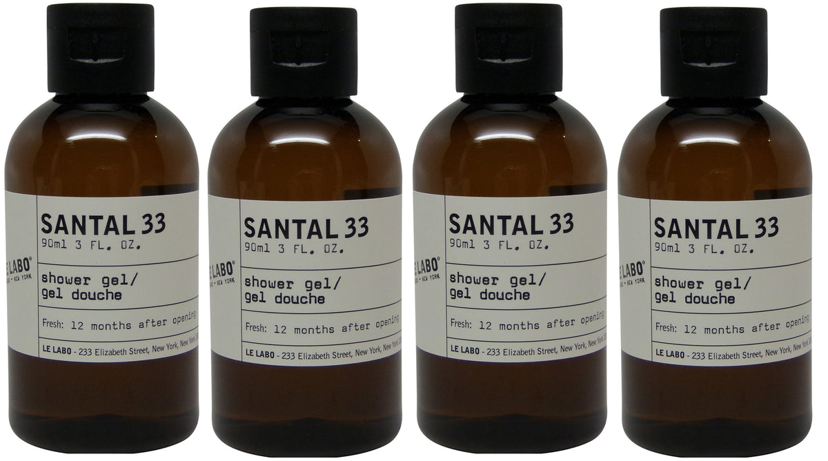 Le Labo Santal 33 Shower Gel  lot of 4 each 3oz bottles. Total of 12oz