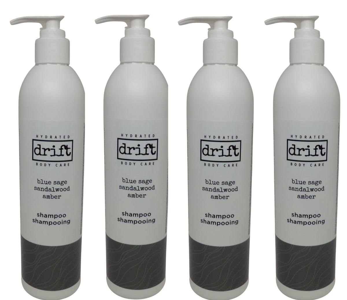 Drift Blue Sage Sandalwood & Amber Shampoo (12oz) lot of 4. Total of 48oz