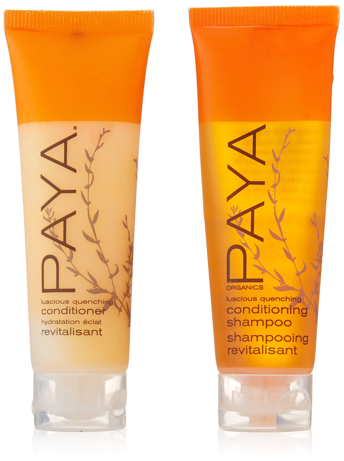 PAYA Organics Luscious Quenching Shampoo & Conditioner lot of 16 (8 of each) 1oz bottles