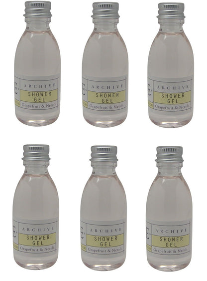 Archive Grapefruit & Neroli Energizing Shower Gel  Lot Of 6 Each 1.5oz Bottles