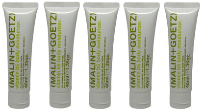 Malin + Goetz Vitamin b5 Body Moisturizer lot of 5 tubes each 1.35oz Total of 6.75oz