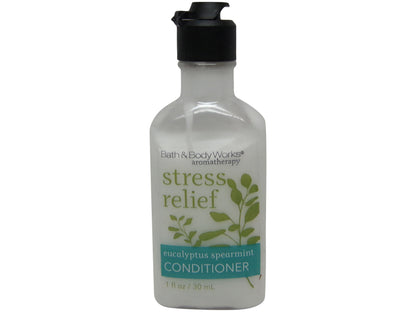Bath & Body Works Stress Relief Eucalyptus Spearmint Shampoo and Conditioner lot of10 (5 of each) 1oz bottles.
