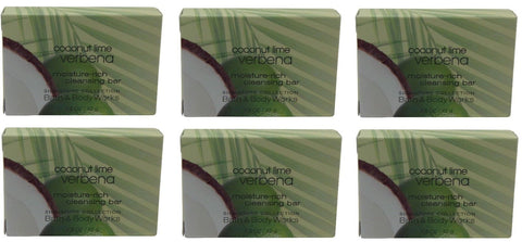 Bath & Body Works Coconut Lime Verbena Bath Soap lot of 6 bars. Total of 9oz
