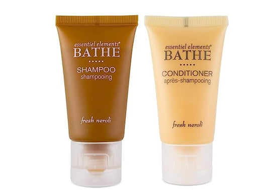 Essentiel Elements Bathe Shampoo and Conditioner 1oz Tube set of 12 (6 each).