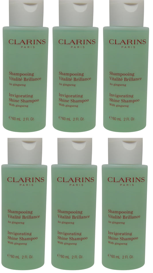 Clarins Invigorating Shine Shampoo lot of 6 each 2oz Total of 12oz