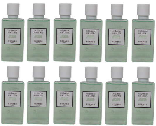 Hermes Un Jardin Sur le Nil Body Cleansing Gel lot of 12ea 1.35oz Bottles. Total of 16.2oz