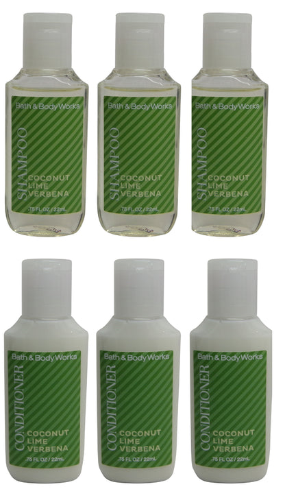 Bath and Body Works Coconut Lime Verbena Shampoo and Conditioner 3 of each