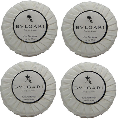 Bvlgari White Tea au the blanc lot of 4 each 2.6oz bars of Soap Total of 10.4oz