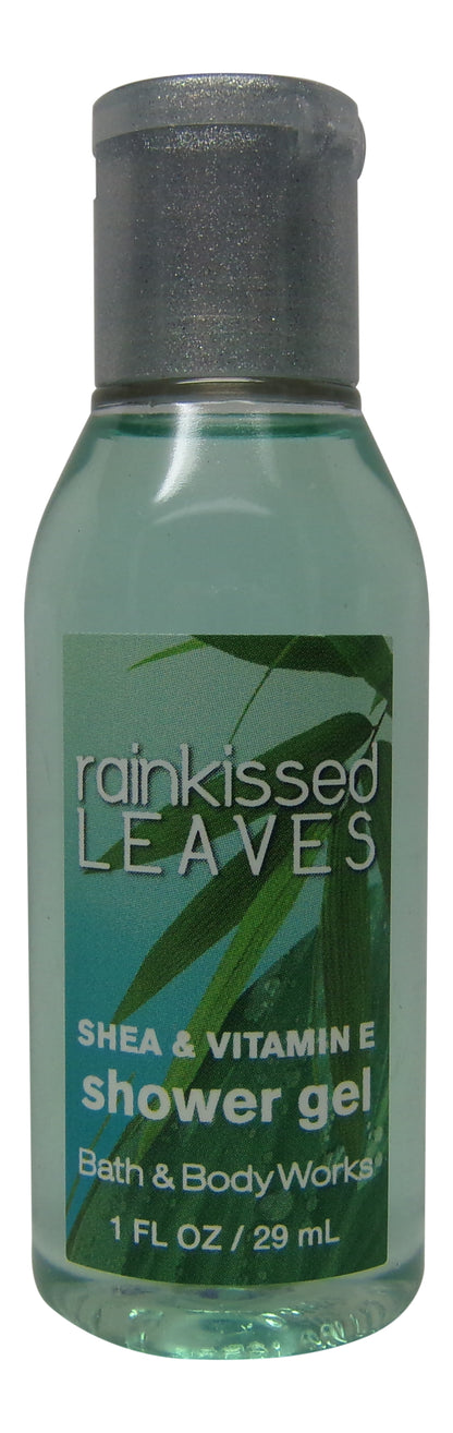 Bath Body Works Rainkissed Leaves Travel Set 1 Shampoo, 1 Conditioner, 1 Lotion, 1 Gel, & 1 Soap