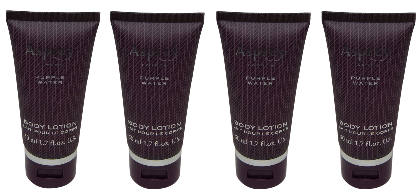 Asprey Purple Water Lotion lot of 2 bottles each 1.7oz. Total of 3.4oz