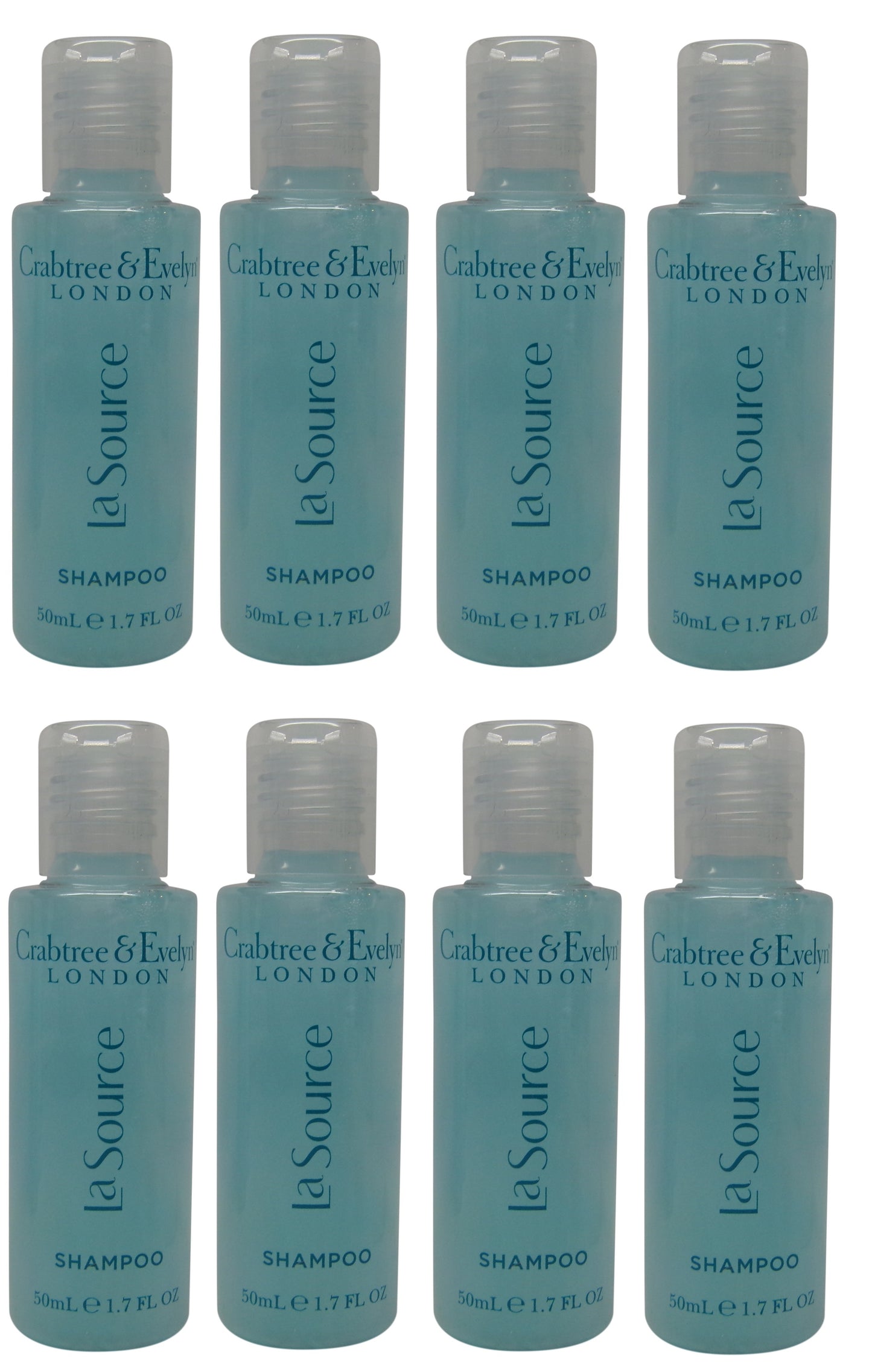 Crabtree and Evelyn La Source Shampoo 8 total  1.7oz Bottles.Total of 13.6oz