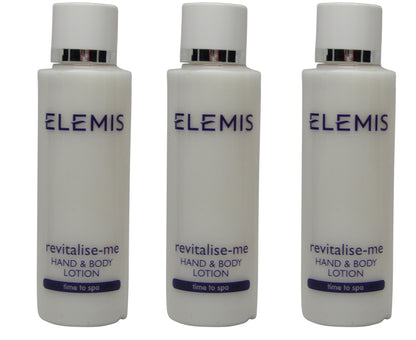 Elemis Revitalize Me Hand & Body Lotion lot of 3 Bottles each 1.7oz. Total of 5.1oz
