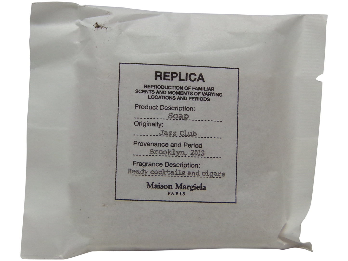 Maison Margiela Replica Jazz Club Soap lot of 2 each 1oz bars. Total of 2oz