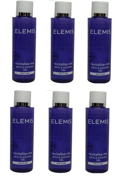 Elemis Revitalize Me Bath & Shower Gel lot of 6 Bottles each 1.7oz. Total of 10.2oz