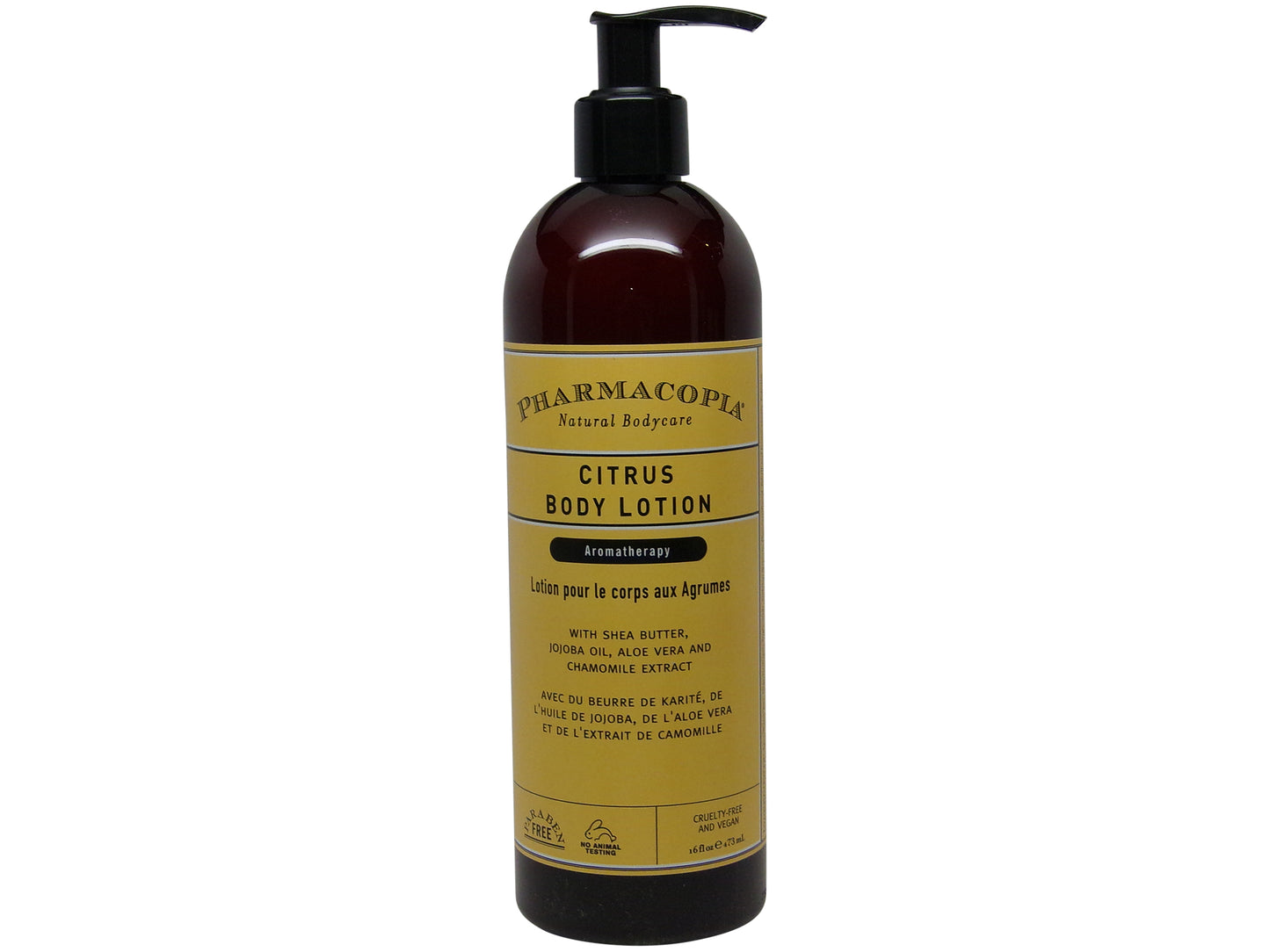 Pharmacopia Citrus Body Lotion  Moisturizing Aromatherapy Body Cream with Natural & Organic Ingredients  Vegan, Cruelty Free, Aromatic Body Moisturizer, 16oz