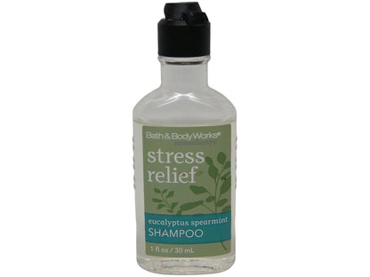 Bath & Body Works Stress Relief Eucalyptus Spearmint Shampoo and Conditioner lot of10 (5 of each) 1oz bottles.