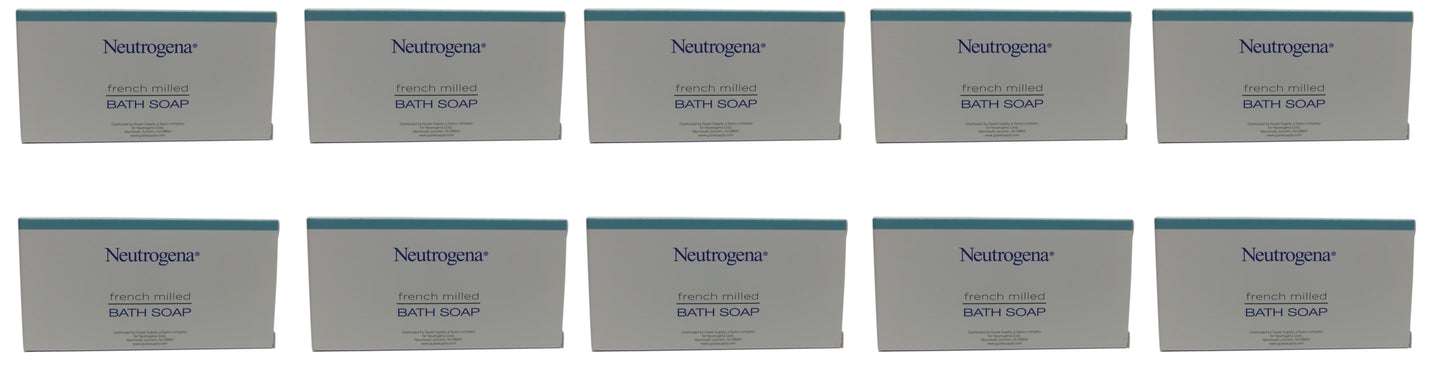 Neutrogena French Milled Bath Soap Lot of 10 each 1oz Bars. Total of  10oz
