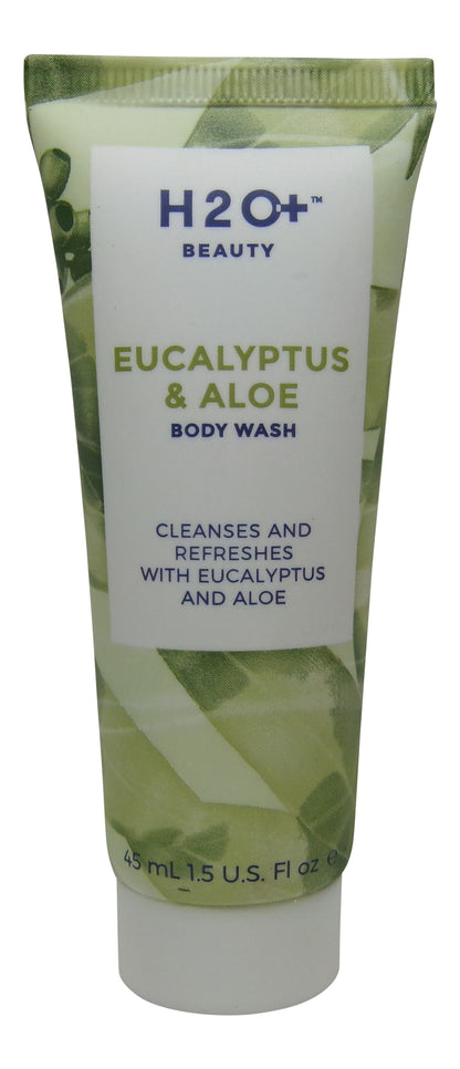 H2O Plus Eucalyptus & Aloe Body Wash lot of 4 each 1.5oz bottles. Total of 6oz