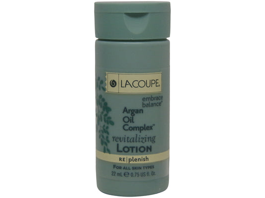 La Coupe Argan Oil Complex Revitalizing Lotion Lot of 10 each 0.75oz bottles. Total of 7.5oz