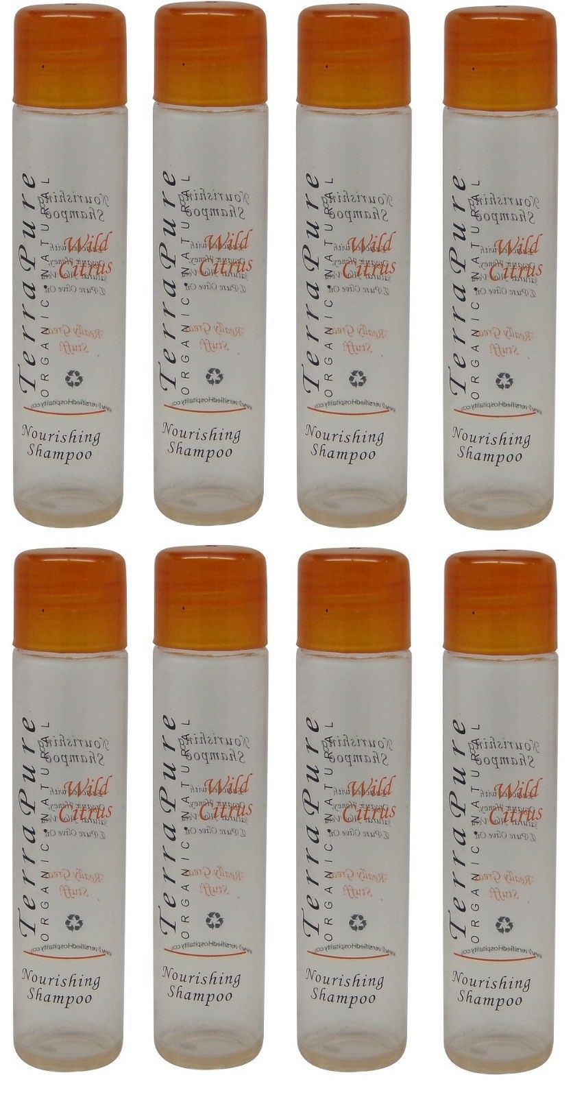 Terra Pure Wild Citrus Nourishing Shampoo Lot of 8 ea 1oz Bottles Total of 8oz