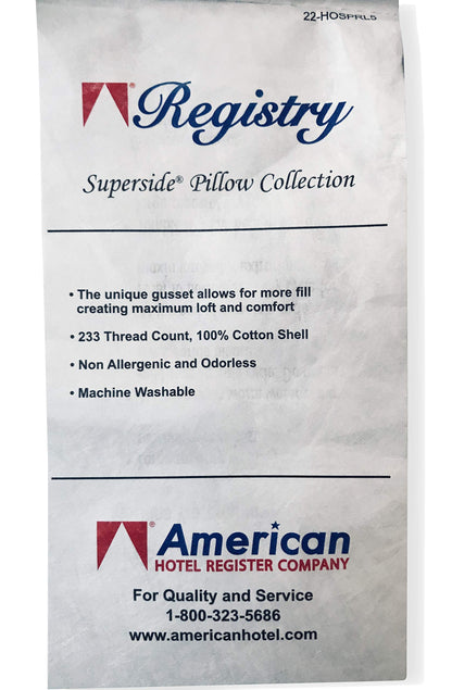 American Hotel Register - Registry Superside Gusseted 2 Standard Pillows