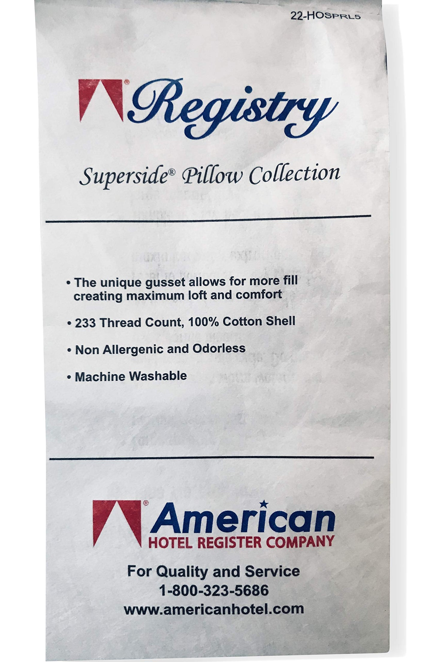 American Hotel Register - Registry Superside Gusseted 2 Queen Pillows