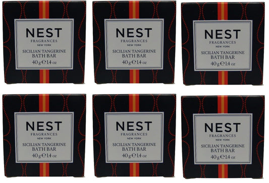 Nest Fragrances Sicilian Tangerine Bath Soap lot of 6 bars. Total of 8.4oz