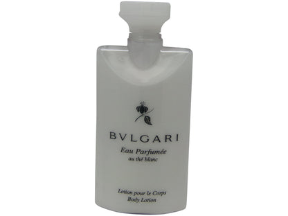Bvlgari White Tea Au the Blanc Travel Set Shampoo, Conditioner, Lotion, Showe...