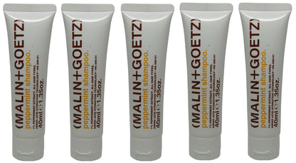 Malin + Goetz Peppermint Shampoo lot of 5 tubes each 1.35oz Total of 6.75oz
