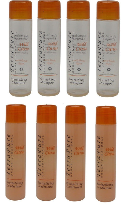 Terra Pure Wild Citrus Shampoo and Conditioner Lot of 8 (4 of each)