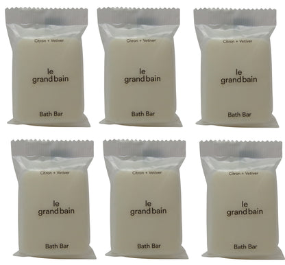 Le Grand Bain Citron & Veviter Soap lot of 6 each 1oz bars. Total of 6oz